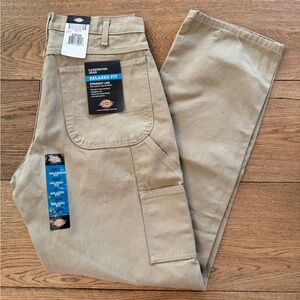 Dickies Tan Cargo Pants Straight Leg Utility